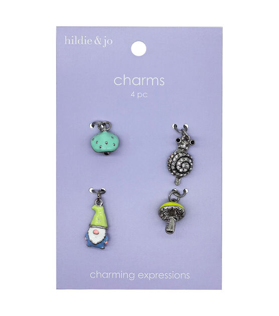 4ct Spring Gnome Mushroom Charms by hildie & jo