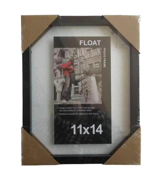 Innovative Creations 11"x14" Black Wood & Glass Float Photo Frame, , hi-res, image 3