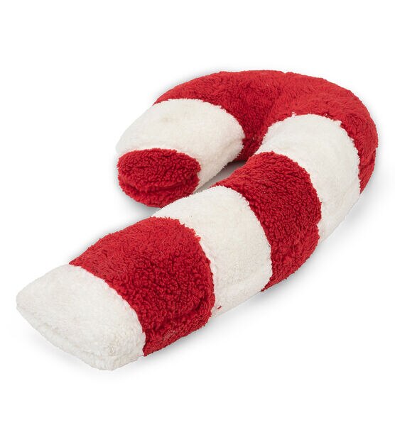 17" Christmas Candy Cane Figural Pillow by Place & Time