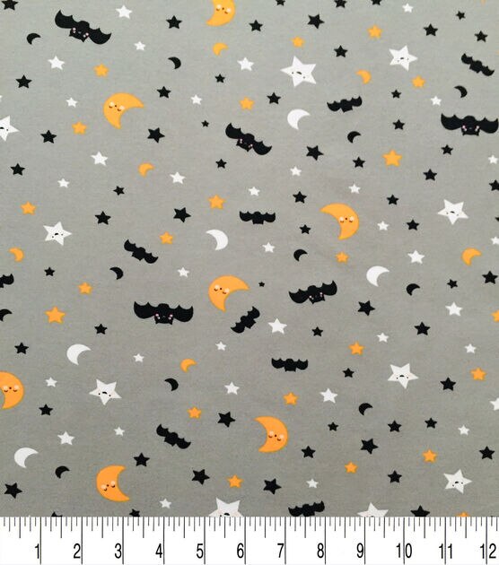 Grey Confetti Bat Jersey Knit Fabric by POP!, , hi-res, image 2