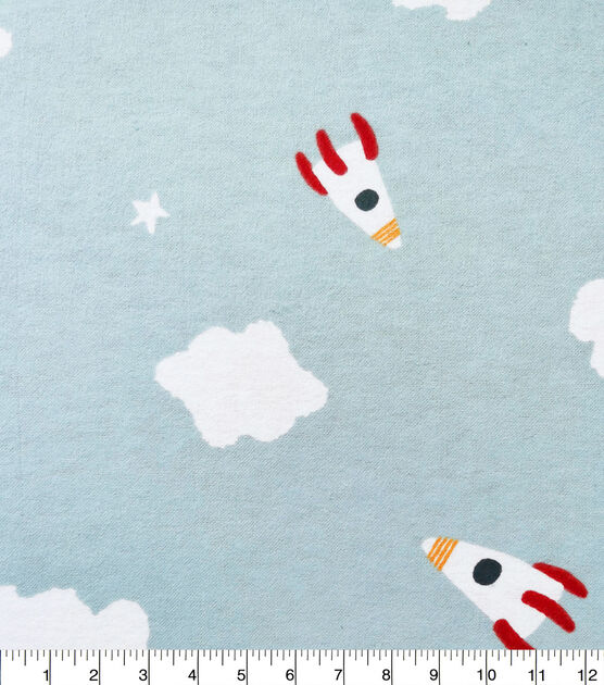 ABC Rocket Nursery Flannel Fabric by Lil' POP!, , hi-res, image 3