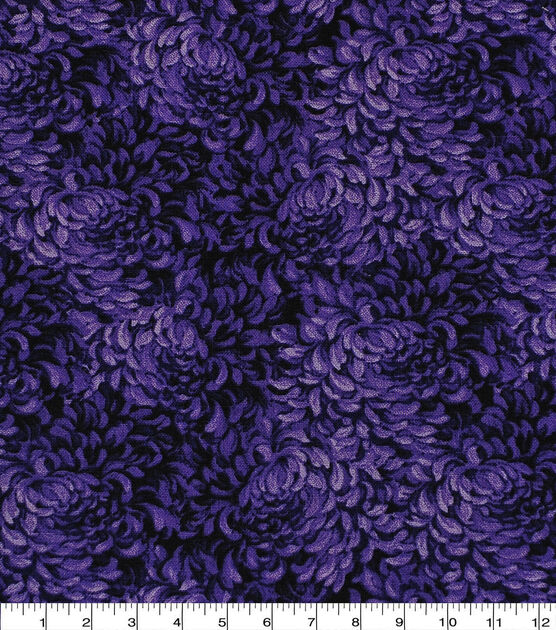 Purple Packed Petals Quilt Cotton Fabric by Keepsake Calico