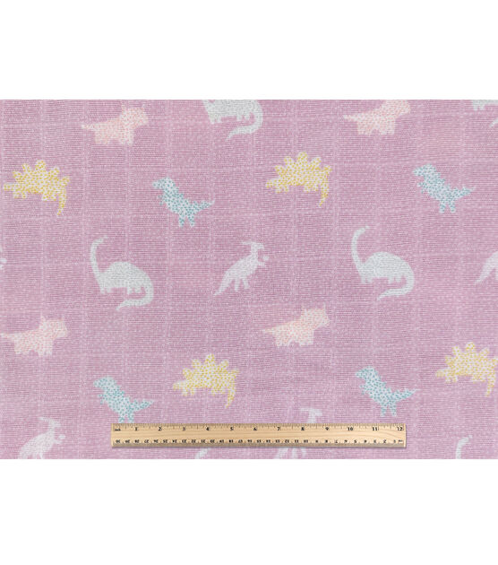Cute Dinos on Purple Swaddle Nursery Fabric by Lil' POP!, , hi-res, image 4