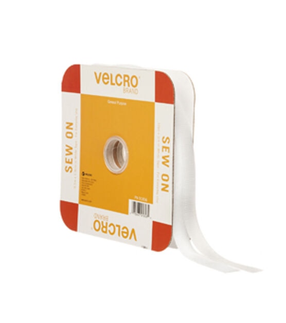 VELCRO Brand Sew On 3/4in Tape White With Flange