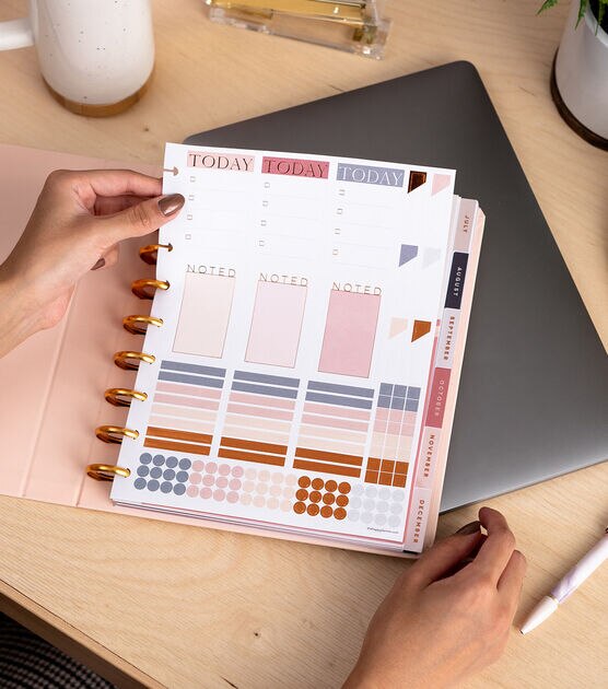 Happy Planner Classic 2023 Work + Life Minimalist Blush 12 Month Planner, , hi-res, image 7