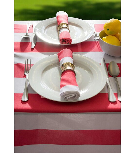 Design Imports Coral Cabana Outdoor Tablecloth Round, , hi-res, image 5