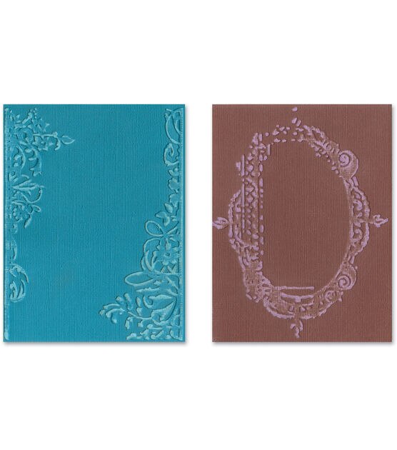 Sizzix Texture Fades Embossing Folders Fancy & Floral Frames