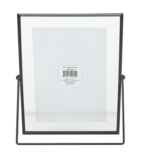 5 x 7 Black Floating Easel Tabletop Picture Frame