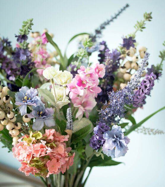 Nearly Natural lavender & Hydrangea Flower Arrangement, , hi-res, image 4