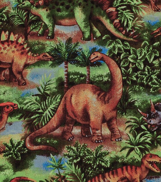 Novelty Cotton Fabric  Dinosaurs, , hi-res, image 2