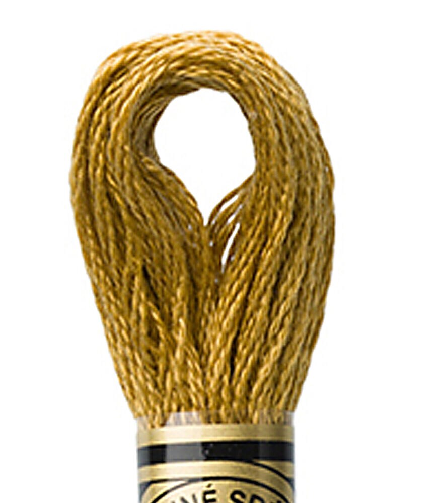 DMC 8.7yd Yellows 6 Strand Cotton Embroidery Floss, 680 Dark Old Gold, swatch, image 17
