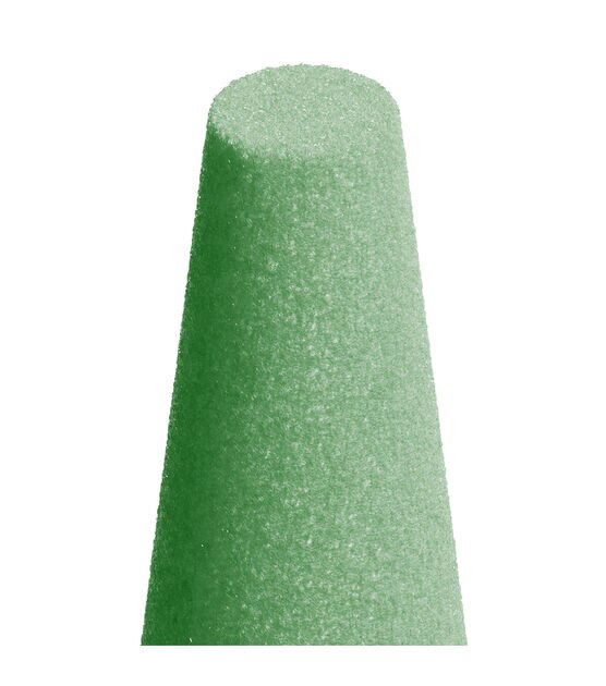 FloraCraft Styrofoam Shrink Wrapped Cone, 18 by 5-Inch, Green