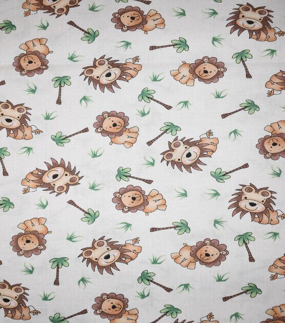 Young Lions Novelty Cotton Fabric, , hi-res, image 2