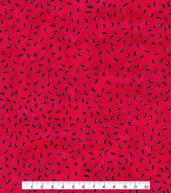 Fabric Traditions Novelty Cotton Fabric Watermelon Seeds