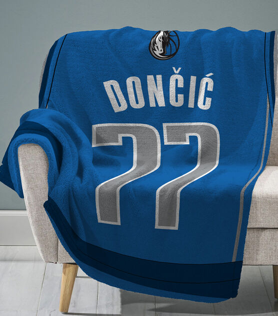Uncanny Brands Dallas Mavericks Luka Doncic 60” x 80” Plush Blanket, , hi-res, image 2