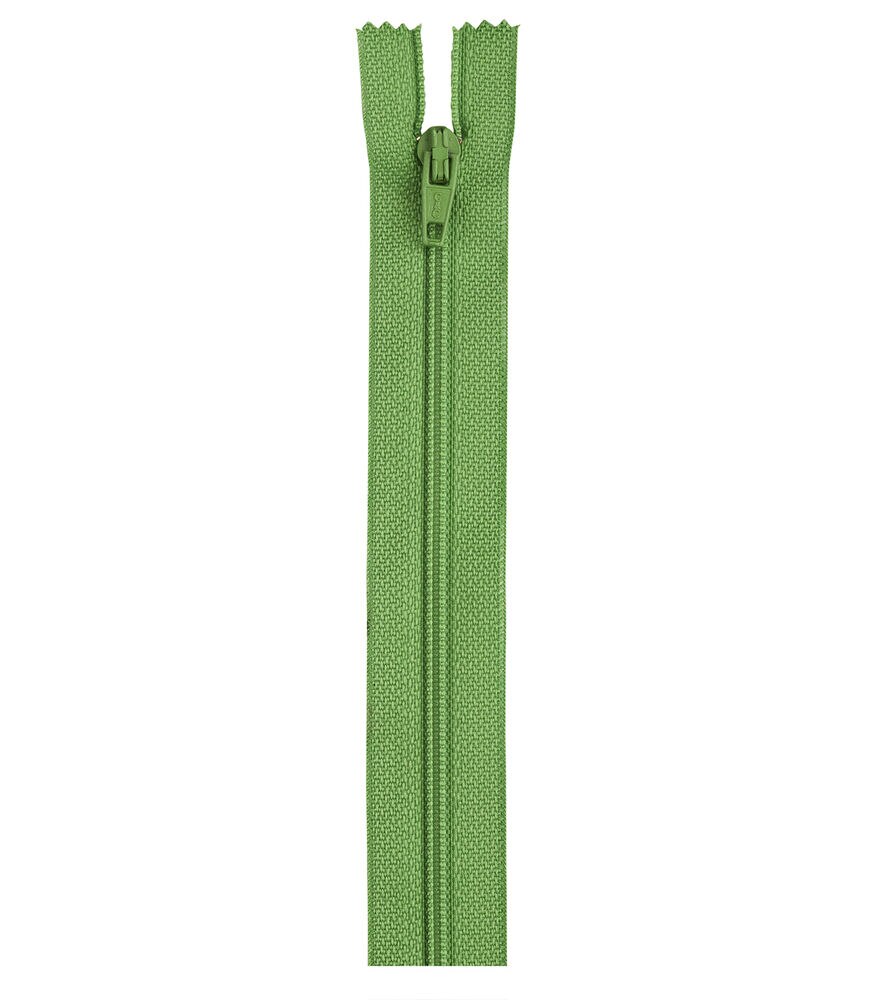 Coats & Clark All Purpose Plastic Zipper 12", Bright Green, swatch