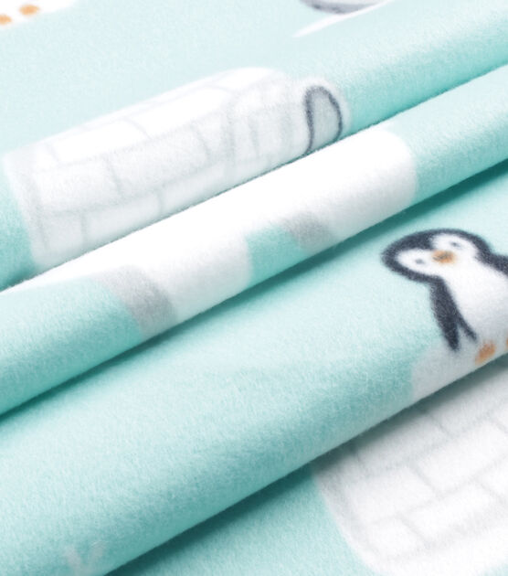 Arctic Animals Blizzard Prints Fleece Fabric, , hi-res, image 2