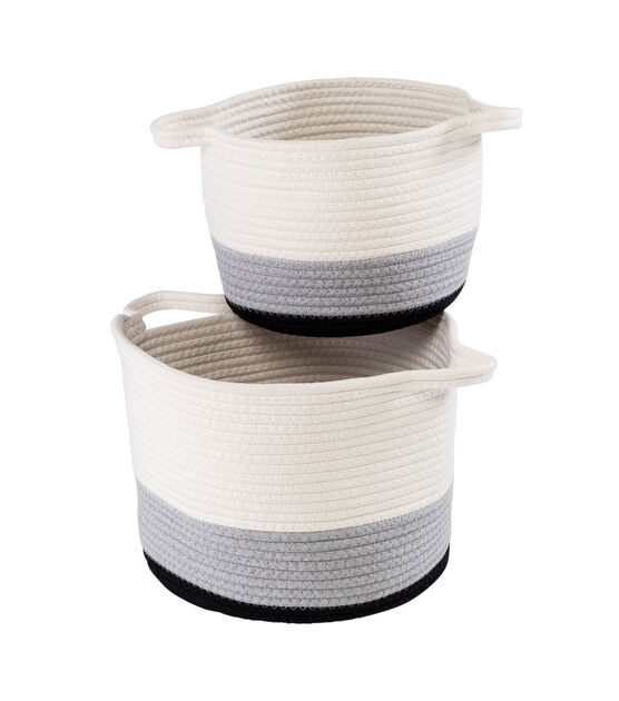 Honey Can Do 12" Nesting Cotton Rope Baskets 2ct, , hi-res, image 7