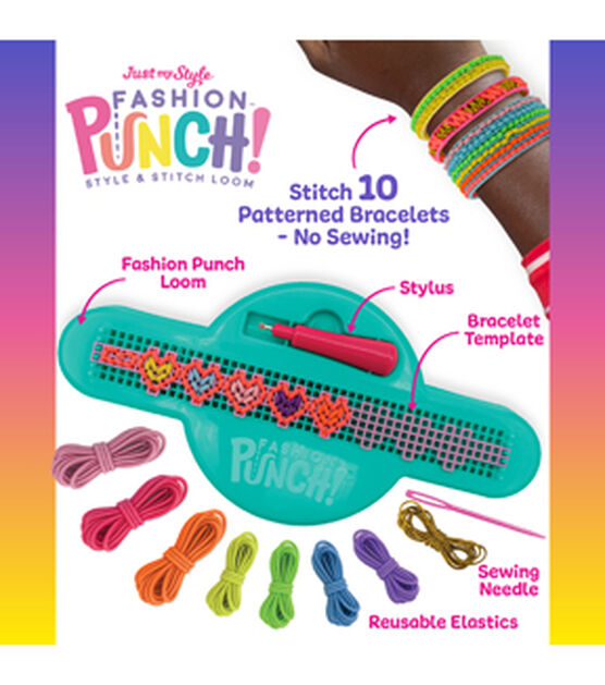 Just My Style 21pc Fashion Punch Style & Stitch Loom Jewelry Kit | JOANN