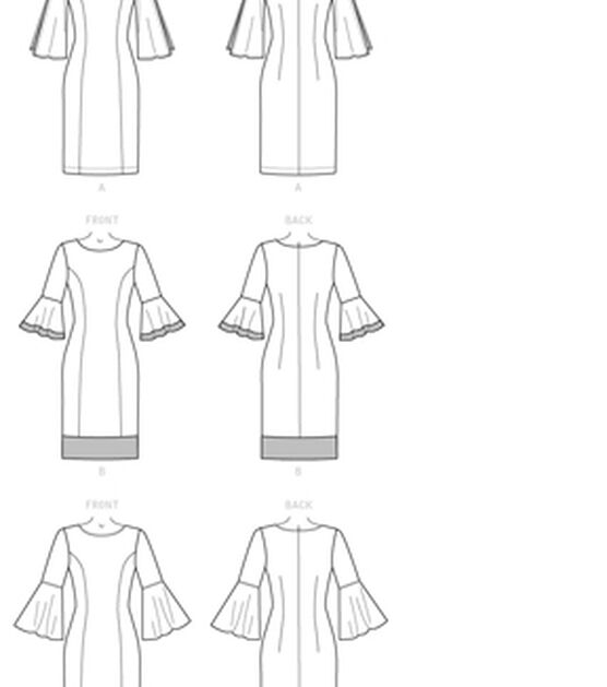 Butterick B6624 Size 8 to 16 Misses & Women's Petite Dress Sewing Pattern, , hi-res, image 5