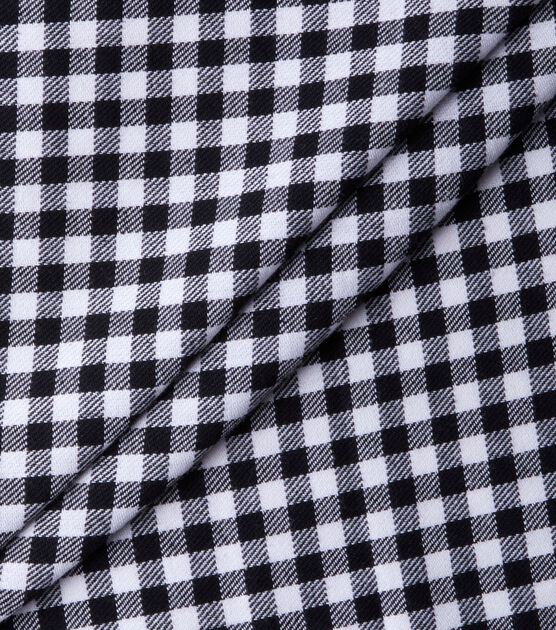 Eddie Bauer Black Gingham Check Yarn Dyed Cotton Fabric, , hi-res, image 3