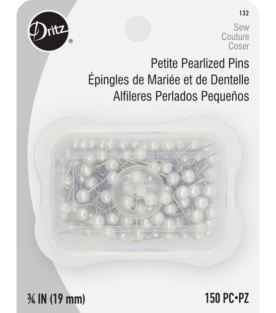 Dritz 3/4" Petite Pearlized Pins, White, 150 pc