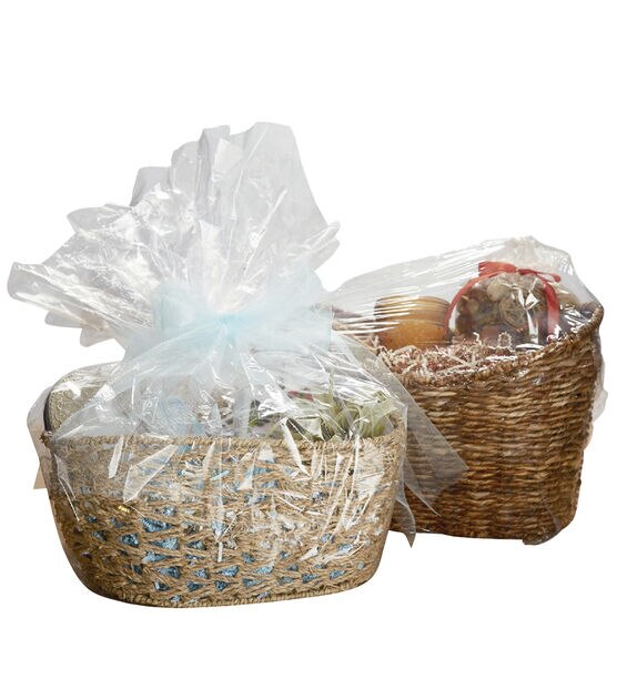 100 Pack Large Shrink Wrap Basket Bags for Gift Baskets 24 x 30