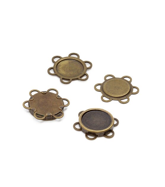 Dritz Magnetic Flower Sew-On Snap, 1 Set, Antique brass, , hi-res, image 3