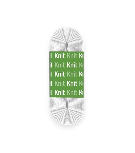 Knit Elastic 1/4" Wide-White, , hi-res, image 3
