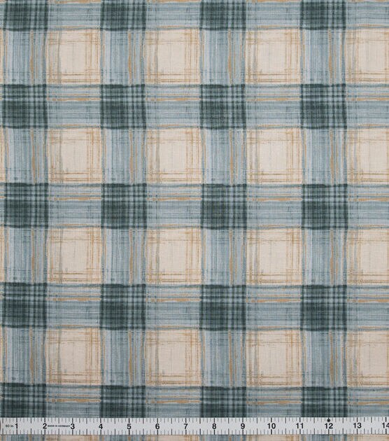 Blue Watercolor Plaid Quilt Cotton Fabric by Keepsake Calico