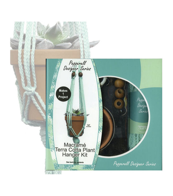 Pepperell Designer Macrame Plant Hanger Kit Mint, , hi-res, image 2