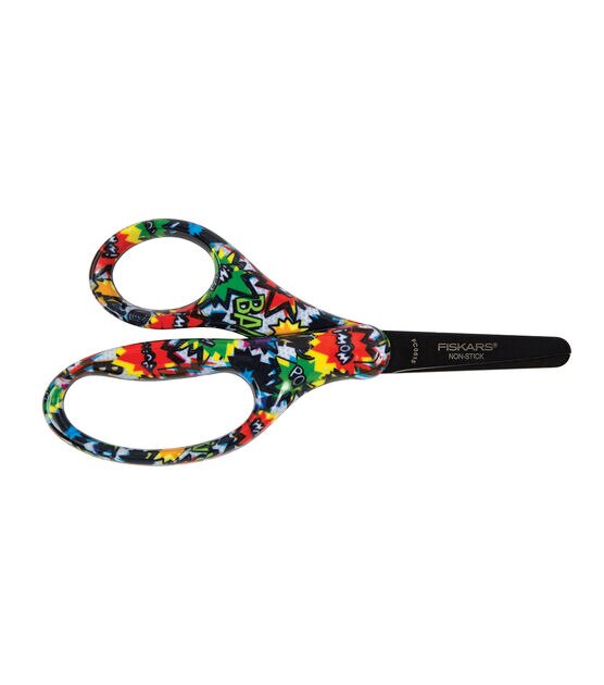 Designer Non Stick Blunt Tip Kids Scissors 5" Assorted Designs, , hi-res, image 4