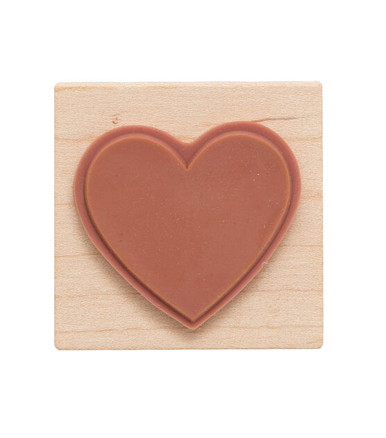 Wooden Stamp Heart - Valentine's Day Paper Crafts - Seasons & Occasions