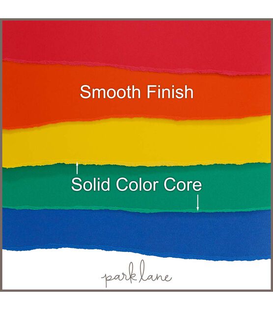 50 Sheet 8.5" x 11" Rainbow Solid Core Cardstock Paper Pack by Park Lane, , hi-res, image 5