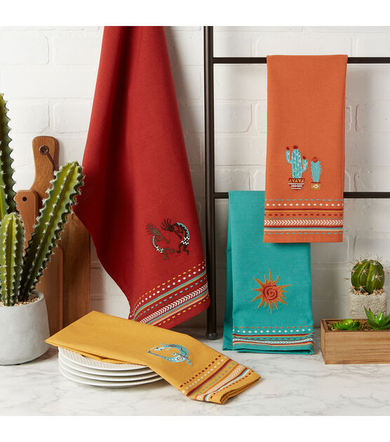 Design Imports Kitchen Towel Set Southwest, , hi-res, image 8