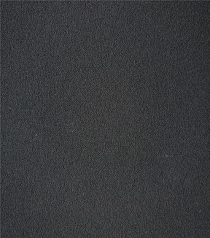 Solid Stretch Crepe Knit Fabric, Black, swatch
