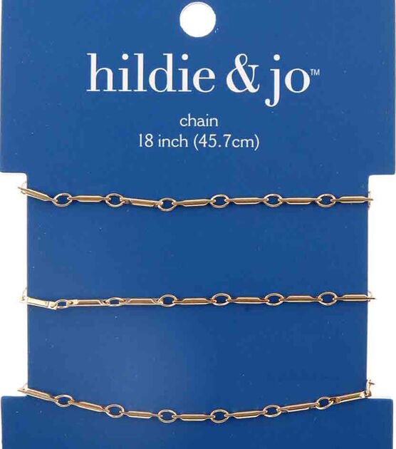 18" Gold Copper & Iron Bar Link Chain by hildie & jo