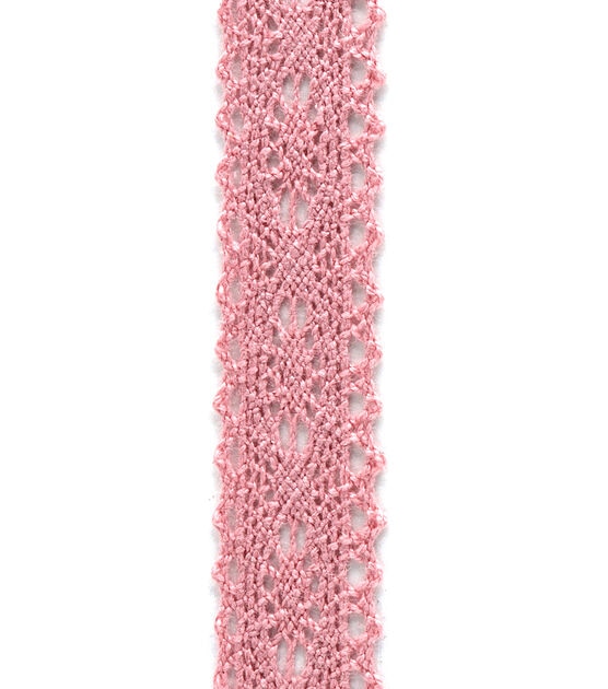 Place & Time 5/8 x 9' Spring Pink Lace Ribbon - Spring Ribbon & Deco Mesh - Seasons & Occasions