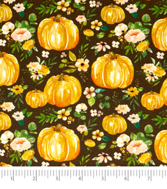 Singer Watercolor Pumpkin Cotton Fabric