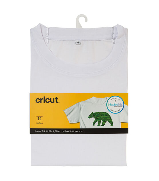 Cricut White Infusible Ink Men's Crew Neck T Shirt Blank, , hi-res, image 1