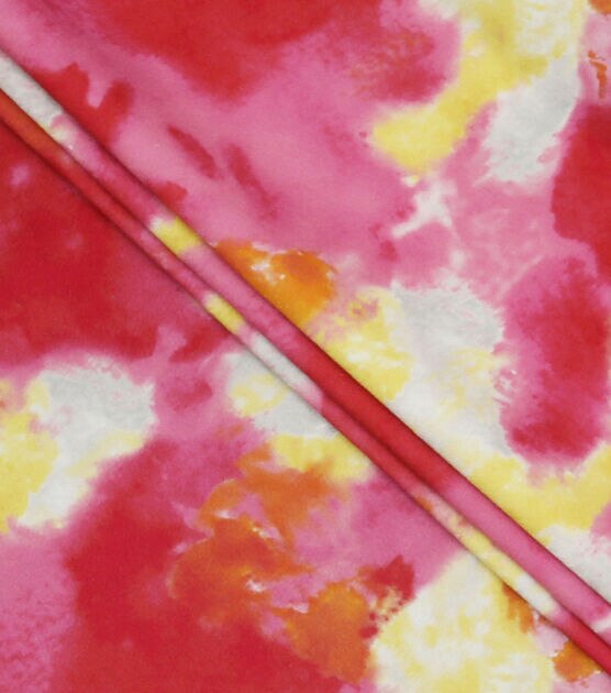 Pink Tie Dye Soft & Minky Fleece Fabric, , hi-res, image 2