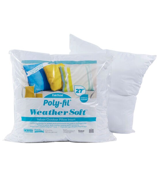 Poly Fil Weather Soft Indoor & Outdoor 27"x27" Pillow Insert, , hi-res, image 2