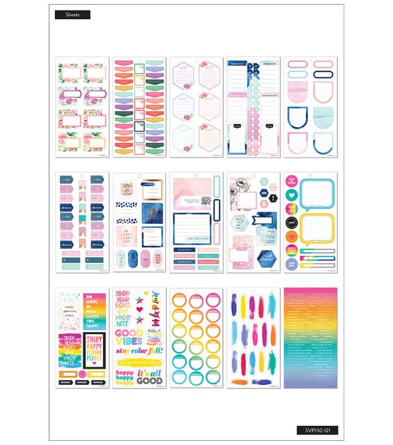 544pc Color Story 30 Sheet Happy Planner Sticker Pack, , hi-res, image 3
