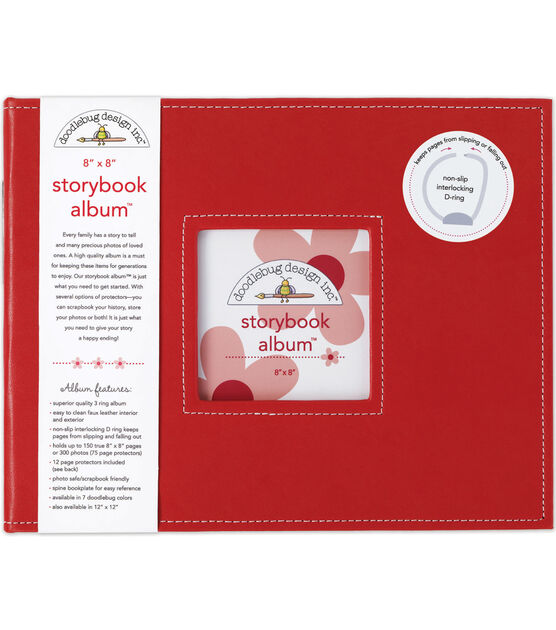 Doodlebug 8in x 8in Storybook D-ring Album - Ladybug