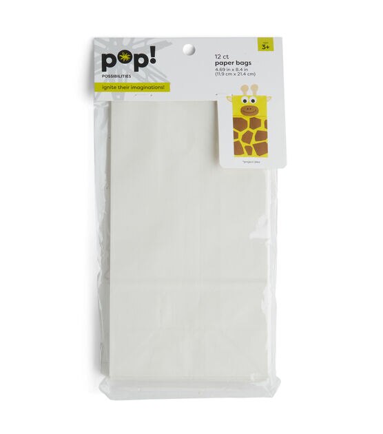 POP! White Paper Bags
