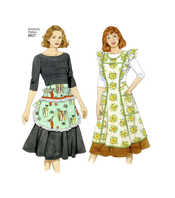 Simplicity S8827 Size S to L Misses Aprons Sewing Pattern, , hi-res, image 4