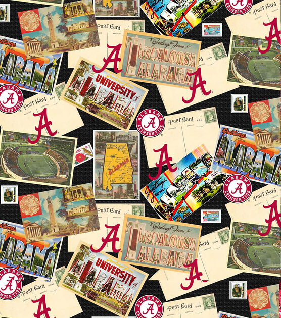 University of Alabama Crimson Tide Cotton Fabric Scenic Postcard, , hi-res, image 2
