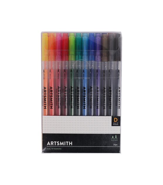 Watercolor Brush Pen Markers, Dual Tip Brush Markers