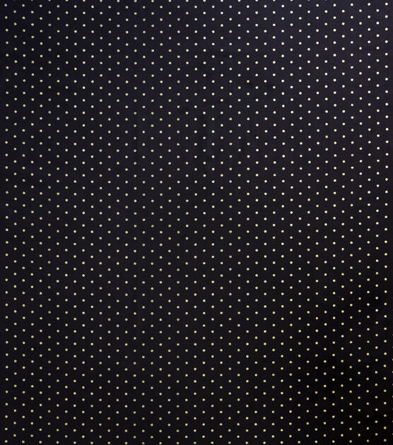 Gold Pin Dots Christmas Metallic Cotton Fabric, , hi-res, image 1