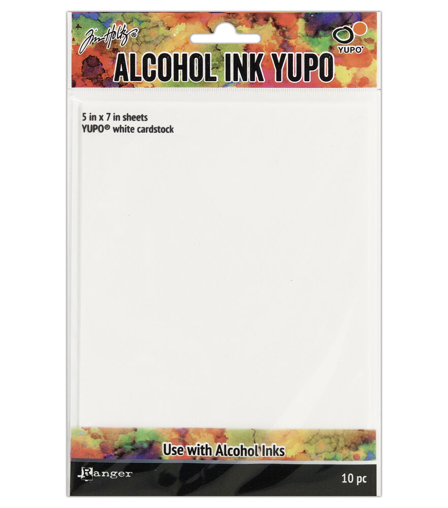 Tim Holtz 5" x 7" Alcohol Ink Yupo Paper 10pk, White, swatch